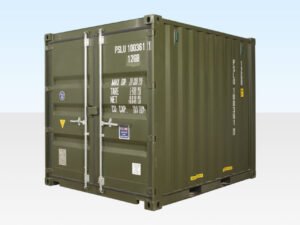 10ft x 8ft Shipping Container (One Trip) Green (RAL 6007)
