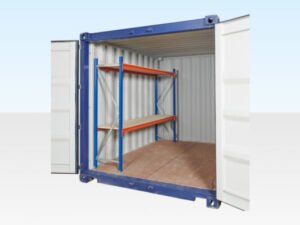 Adjustable, Heavy Duty Two Tier Container Racking (Single Bay)